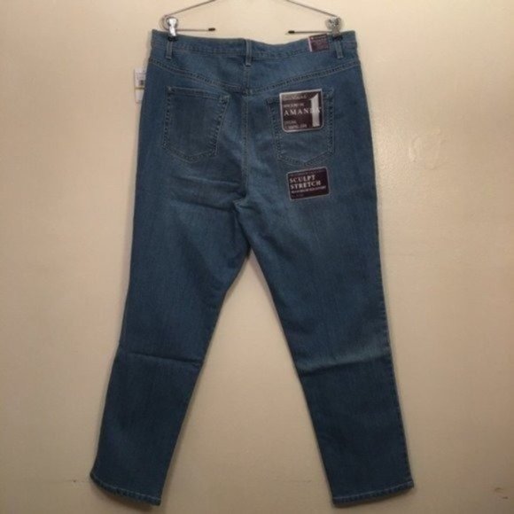 Gloria Vanderbilt Amanda Denim Blue Jeans Size 16W Average NWT - Picture 5 of 10